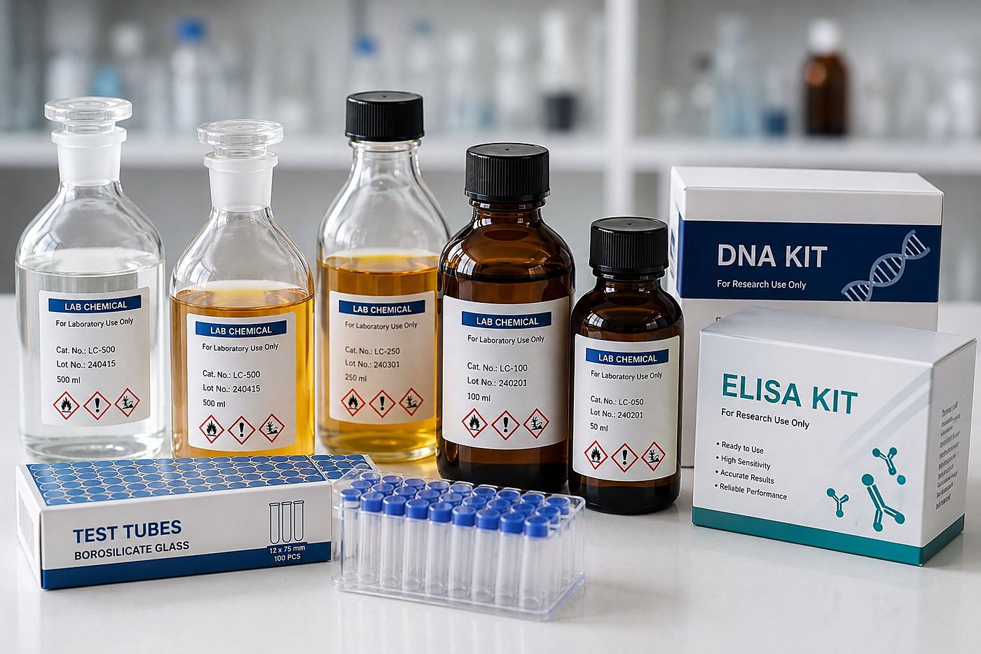 Laboratory chemicals, reagents and molecular biology kits